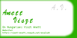 anett viszt business card